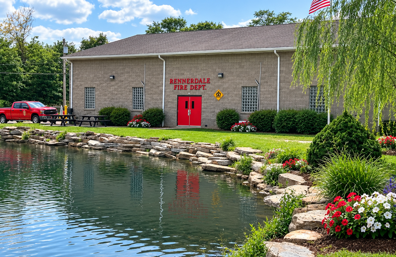 Exterior of Rennerdale Volunteer Fire Company, District 2 polling place